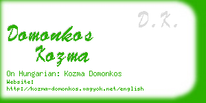 domonkos kozma business card